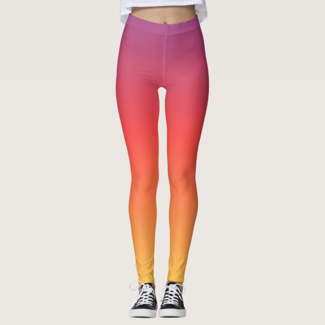 Sunset Ombre Art Leggings (Front)
