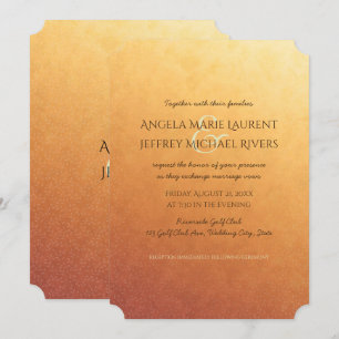 Sunset Ombre Gradient Evening Wedding Invitation