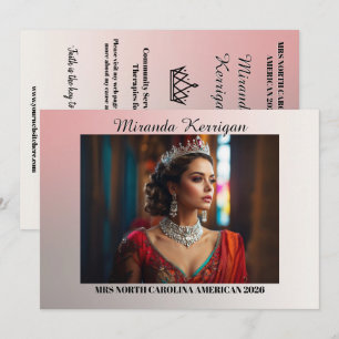 Sunset Ombre Landscape Pageant Autograph Card