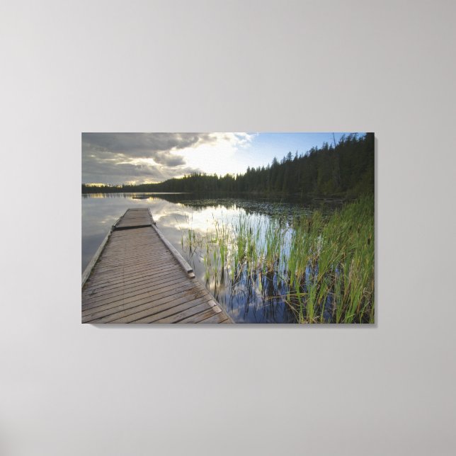 Sunset On A Small Lake Canvas Print (Front)