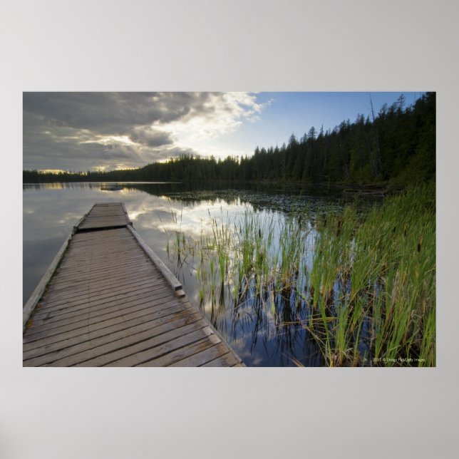 Sunset On A Small Lake Poster (Front)
