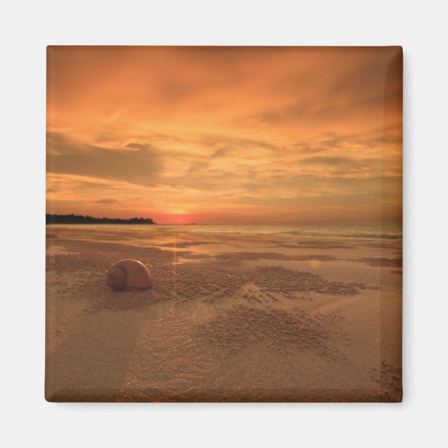 Sunset On A Thai Beach Magnet (Front)