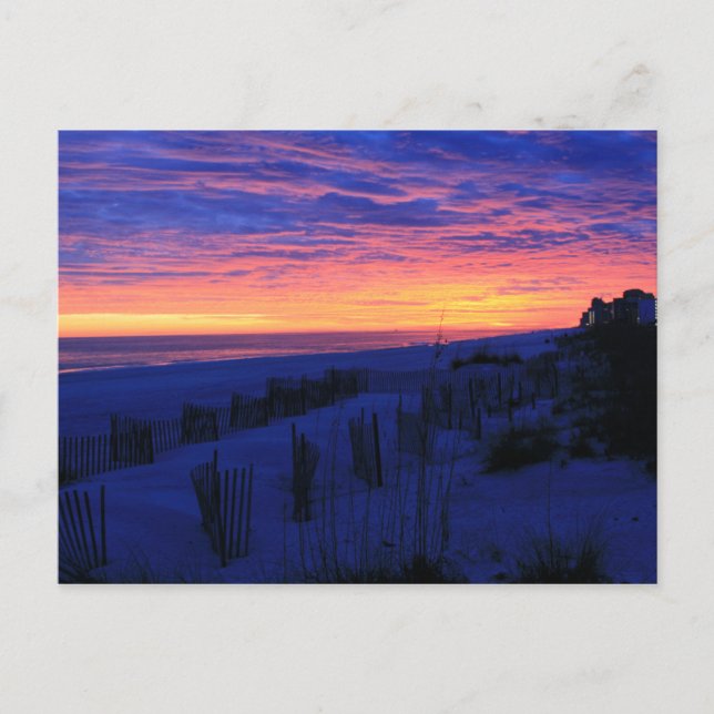 Sunset on Alabama's Beaches Postcard (Front)
