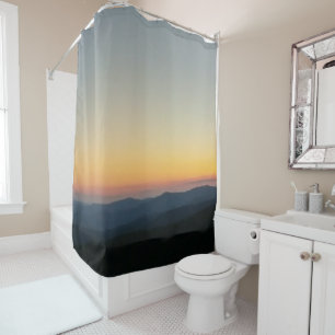 Sunset on Blue Ridge Mountains Craggy Gardens Shower Curtain