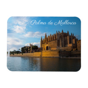 Sunset on Cathedral of Palma de Mallorca - Spain Magnet