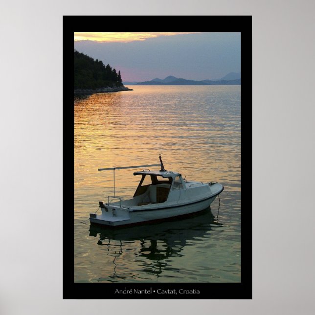 Sunset on Cavtat Bay Poster (Front)