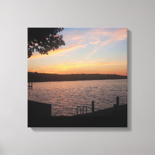 SUNSET ON CAYUGA LAKE CANVAS PRINT