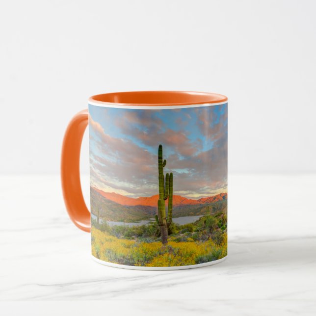 Sunset on Desert Landscape Mug (Front Left)