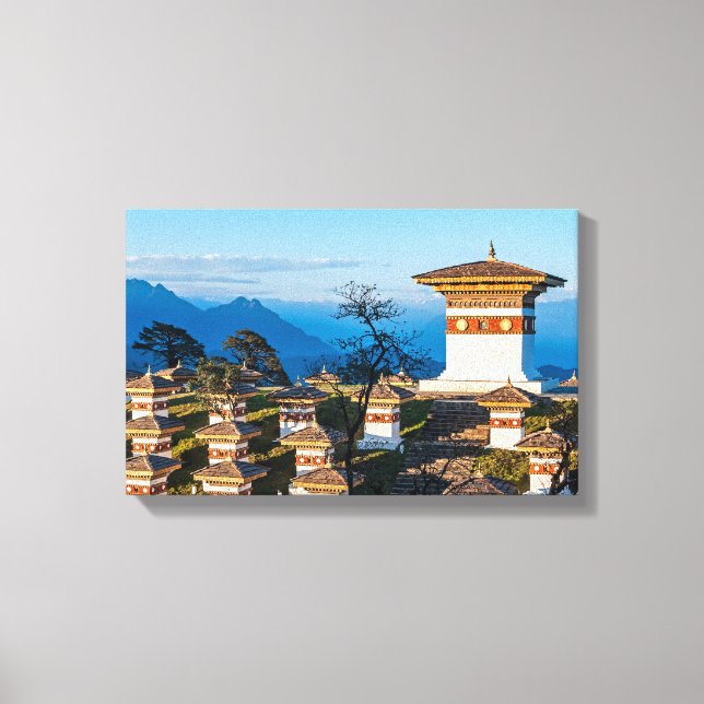 Sunset on Dochula Pass - Bhutan, Himalaya Canvas Print (Front)