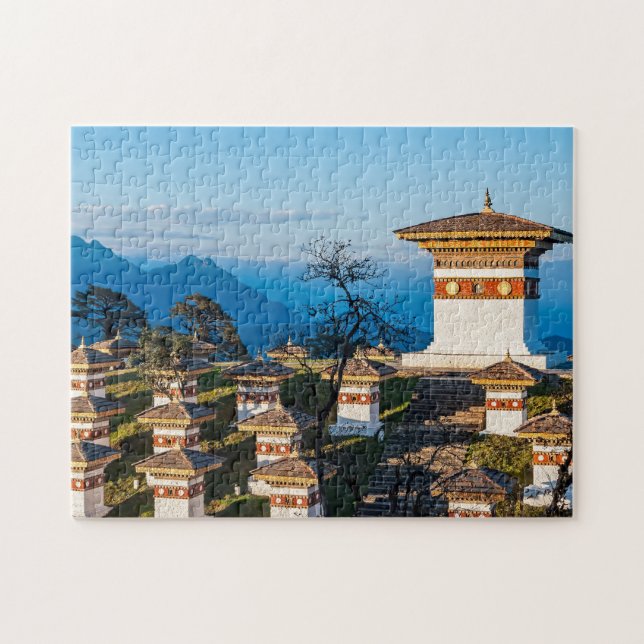 Sunset on Dochula Pass - Bhutan, Himalaya Jigsaw Puzzle (Horizontal)