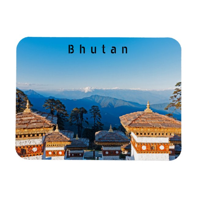 Sunset on Dochula Pass - Bhutan, Himalaya Magnet (Horizontal)