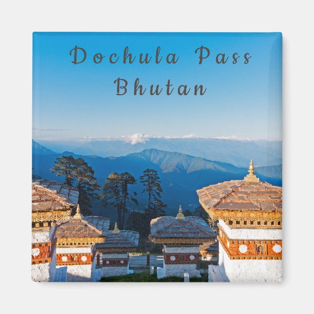 Sunset on Dochula Pass - Bhutan, Himalaya Magnet (Front)