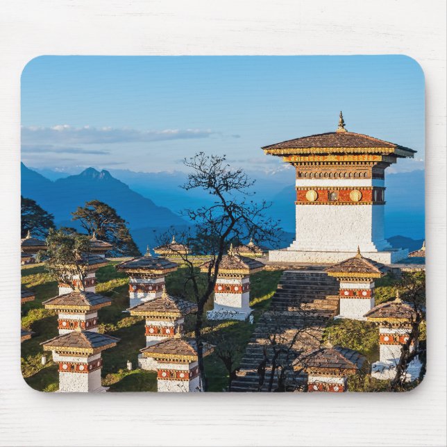 Sunset on Dochula Pass - Bhutan, Himalaya Mouse Mat (Front)