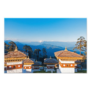 Sunset on Dochula Pass - Bhutan, Himalaya Photo Print
