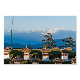 Sunset on Dochula Pass - Bhutan, Himalaya Photo Print