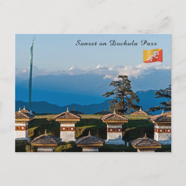Sunset on Dochula Pass - Bhutan, Himalaya Postcard (Front)
