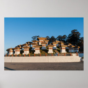 Sunset on Dochula Pass - Bhutan, Himalaya Poster