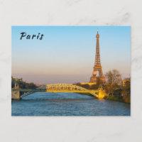 Sunset on Eiffel tower and Pont Rouelle - Paris