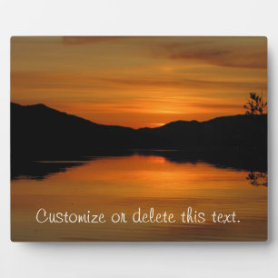 Sunset on Fox Lake; Customisable Plaque