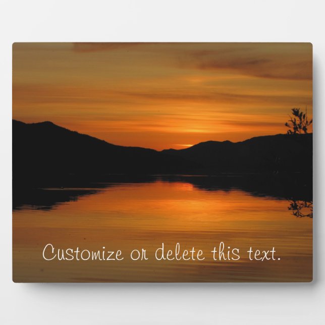 Sunset on Fox Lake; Customisable Plaque (Front)