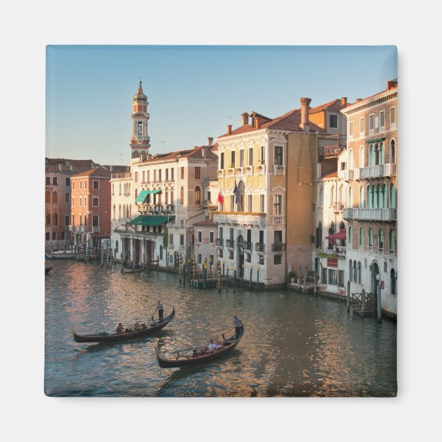 Sunset on Grand canal Venice Italy photograph Magnet (Front)