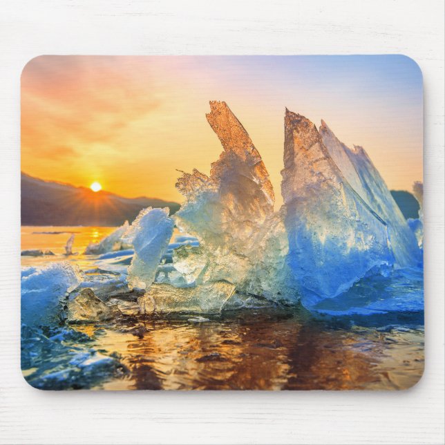 Sunset on Ice Mouse Mat (Front)