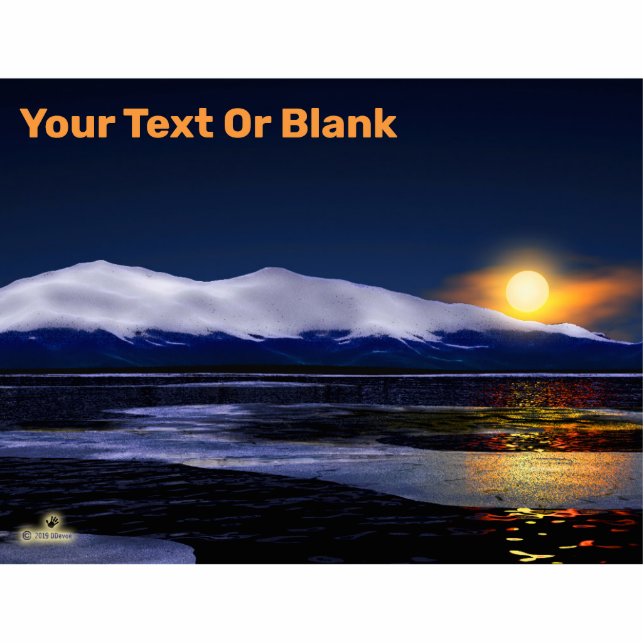 Sunset On Ice Standing Photo Sculpture (Front)