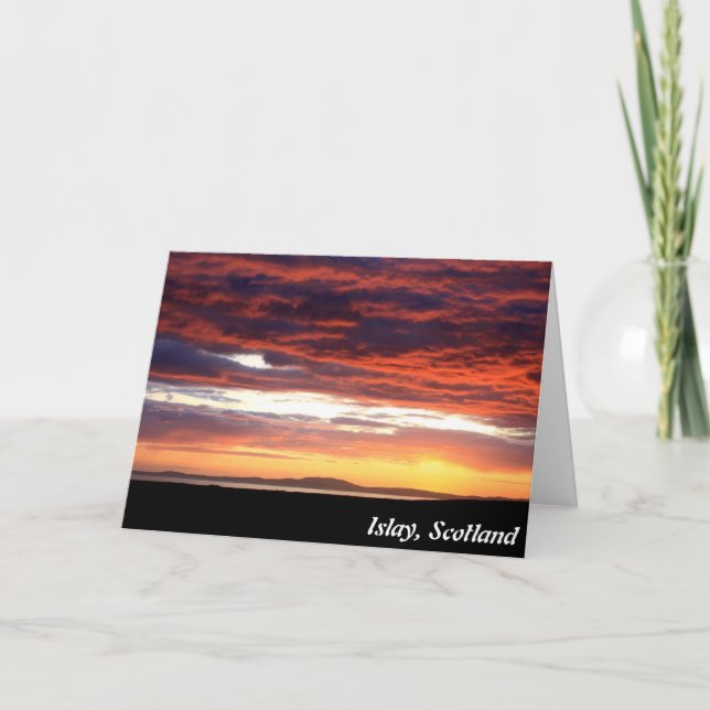 Sunset on Islay, Scotland Card (Front)