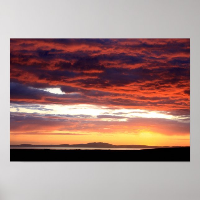 Sunset on Islay, Scotland Poster (Front)