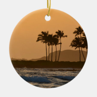 Sunset on Kauai Ceramic Tree Decoration