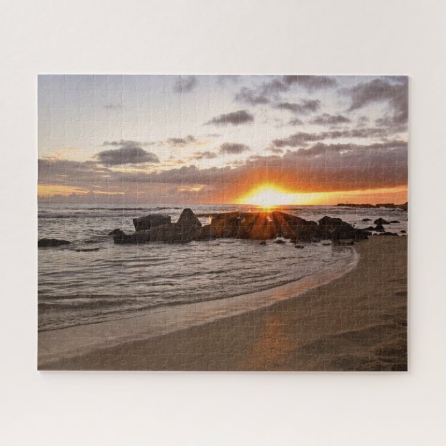 Sunset on Kauaii - Hawaii - 16x20 - 520 pc Jigsaw Puzzle (Horizontal)