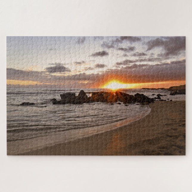 Sunset on Kauaii - Hawaii - 20x30 - 1014 pcs Jigsaw Puzzle (Horizontal)