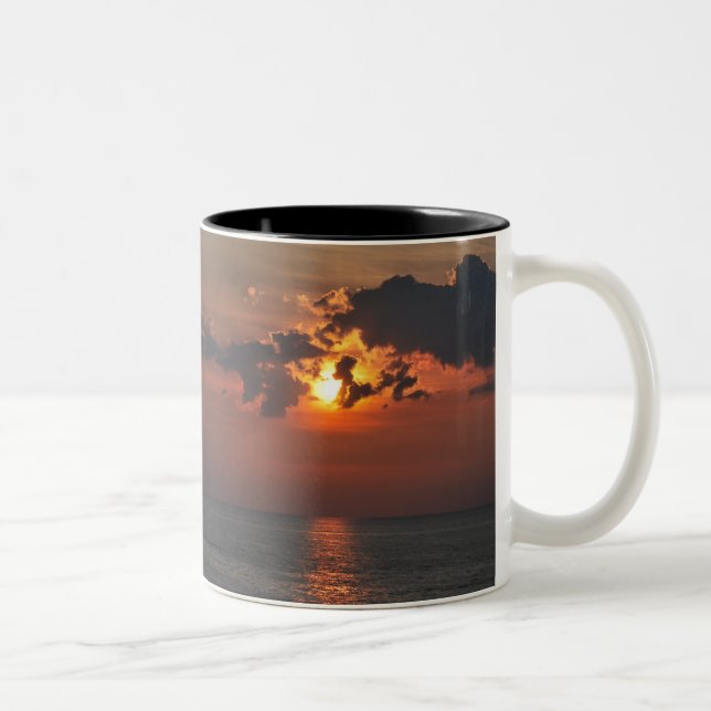 Sunset on Lake Erie Two-Tone Coffee Mug (Right)