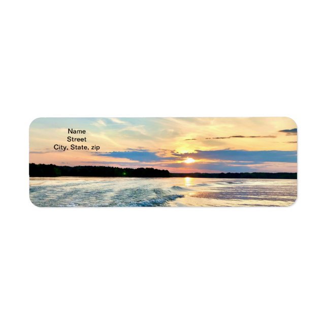 Sunset on Lake Oconee Return Address Label (Front)