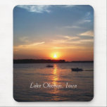 Sunset on Lake Okoboji, Iowa Mouse Mat<br><div class="desc">Beautiful sunset on Lake Okoboji,  Iowa</div>