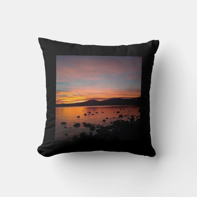 Sunset on Lake Tahoe Cushion (Front)