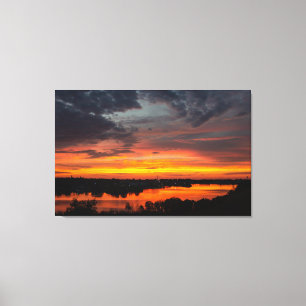 Sunset on Mainstee Lake Canvas Print