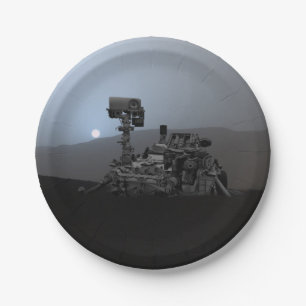 Sunset on Mars Curiosity Rover Paper Plate