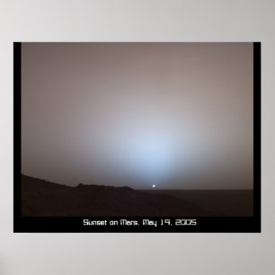 Sunset on Mars Poster