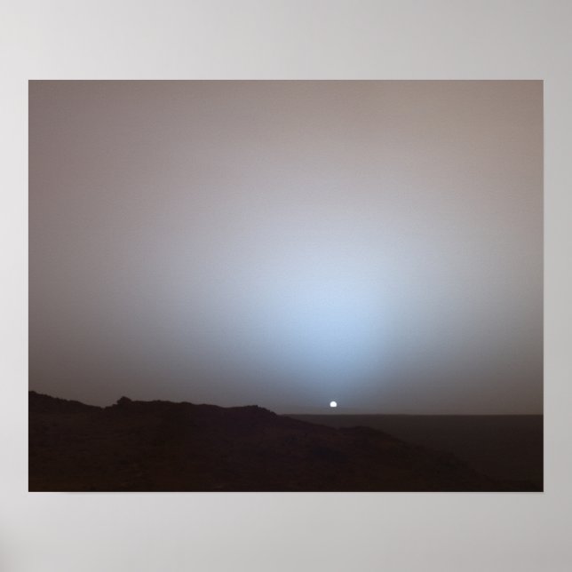 Sunset On Mars- Taken From The Mars Rover- 5-19-05 Poster (Front)