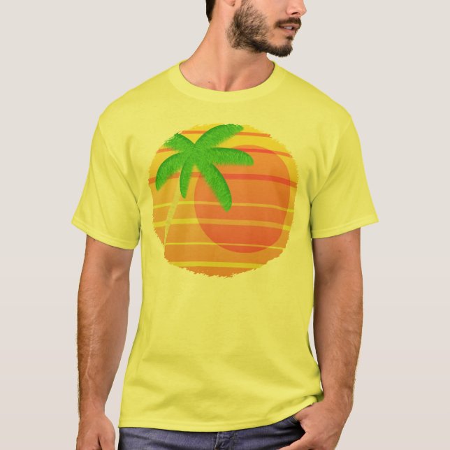 Sunset on Maui Oval T-Shirt (Front)