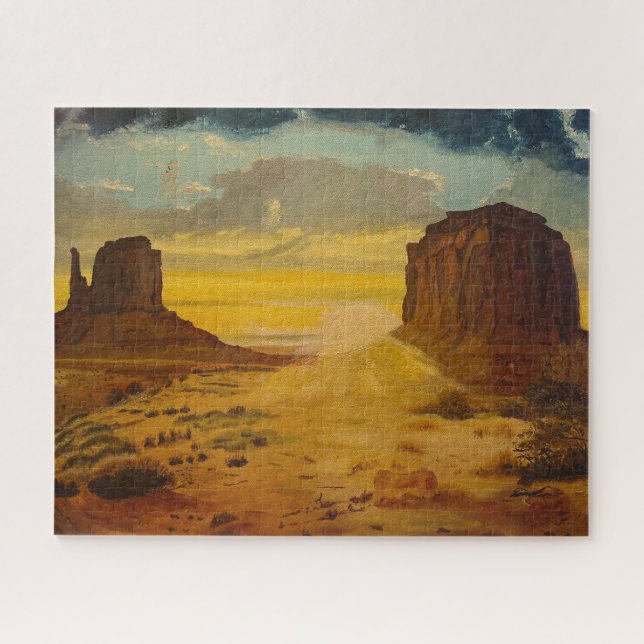 Sunset on Monument Valley, by Gary Poling Jigsaw Puzzle (Horizontal)