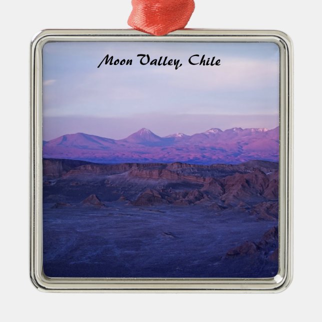 Sunset on Moon Valley - Chile Metal Tree Decoration (Front)