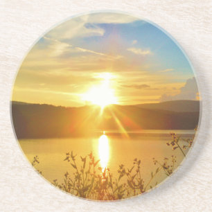 Sunset on mountain Lake Arrowhead Coaster