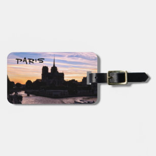 Sunset on Notre Dame de Paris - Paris, France Luggage Tag