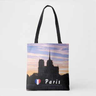 Sunset on Notre Dame de Paris - Paris, France Tote Bag