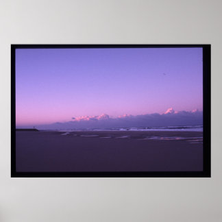 sunset on ocean poster