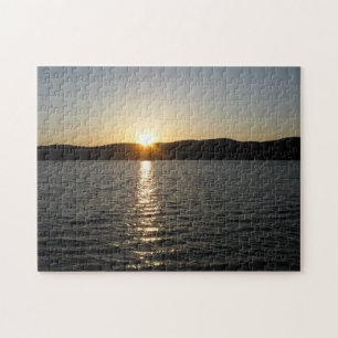 Sunset on Onota Lake: Horizontal Jigsaw Puzzle