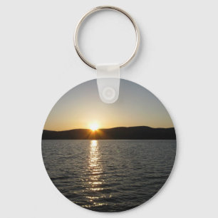 Sunset on Onota Lake: Horizontal Key Ring