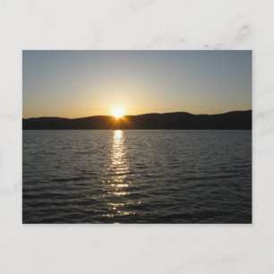 Sunset on Onota Lake: Horizontal Postcard